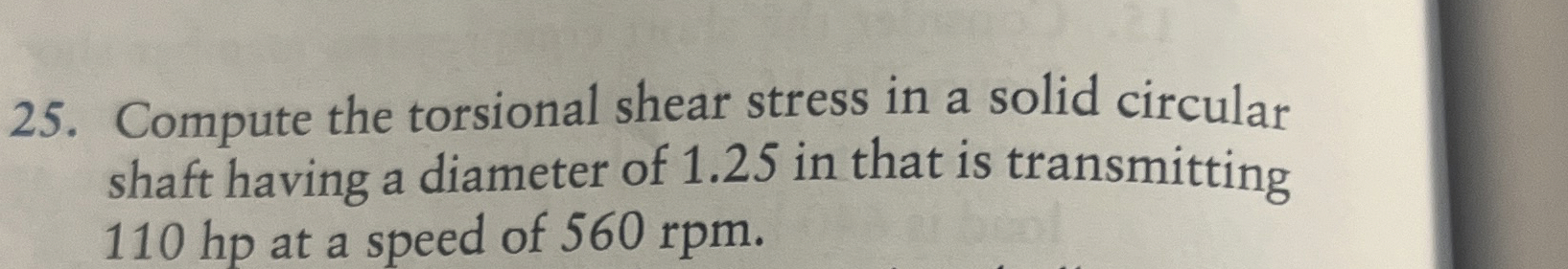 Compute the torsional shear stress in a solid