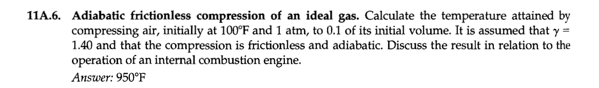 1 1 A . 6 . Adiabatic frictionless compression of