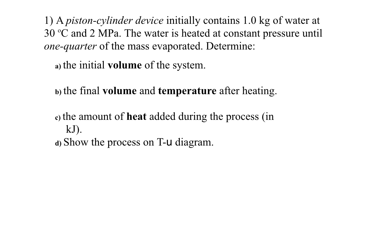 A piston - cylinder device initially contains 1 .