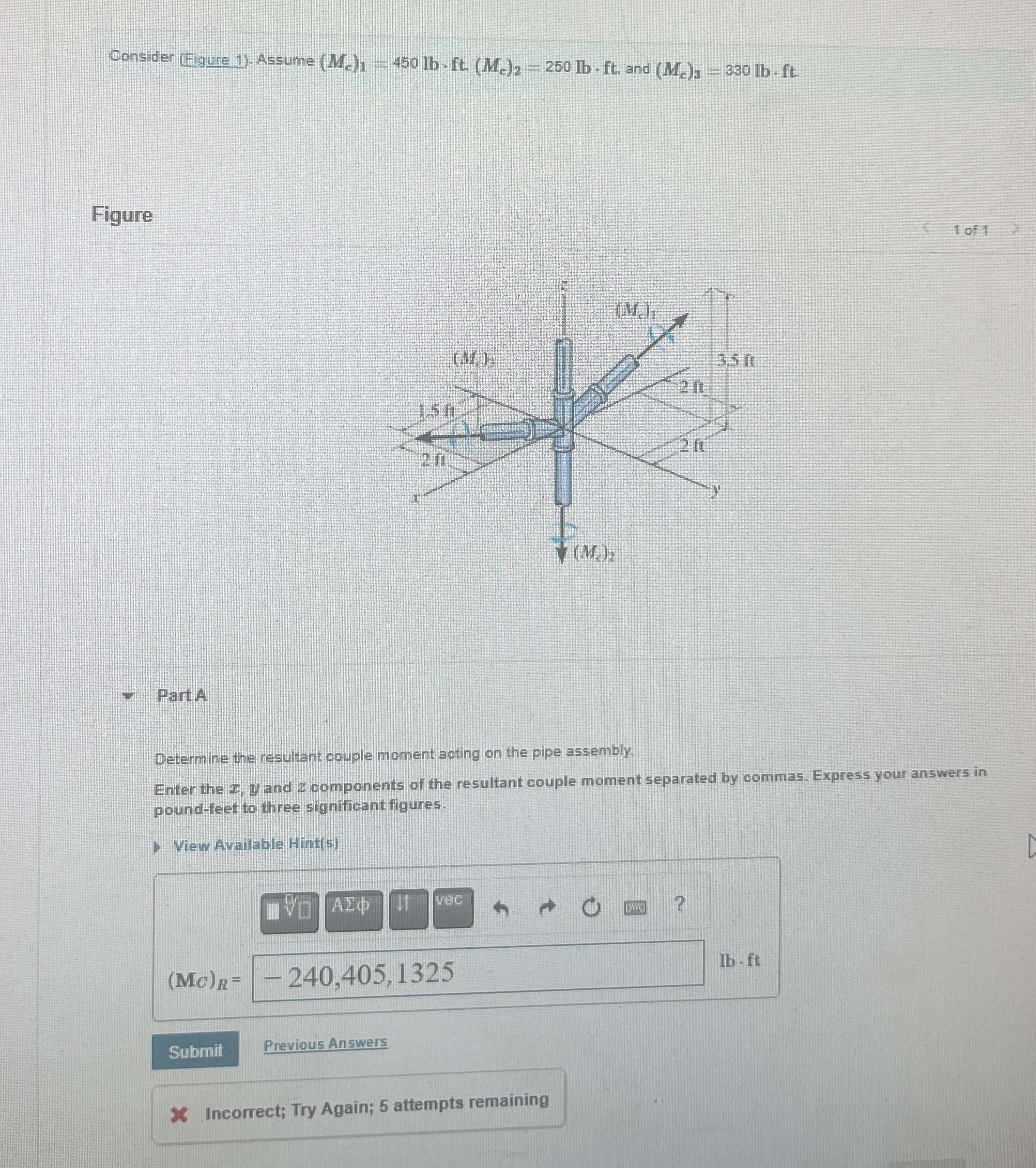 Consider ( Eigure 1 ) . Assume ( M c ) 1 = 4 5 0