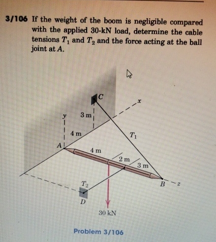 3 / 1 0 6 If the weight of the boom is negligible