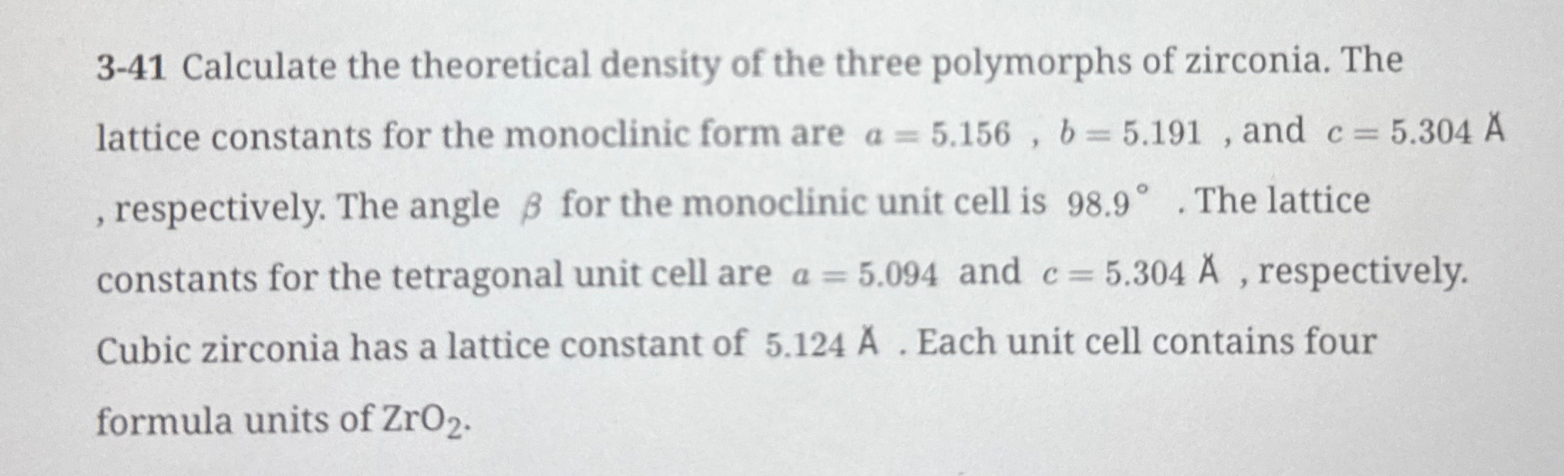 3 - 4 1 Calculate the theoretical density of the