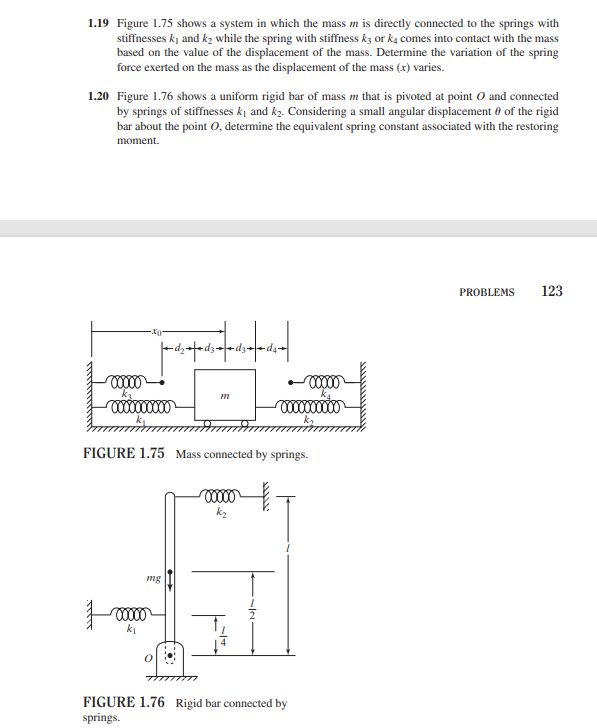 1 . 2 0 Figure 1 . 7 6 shows a uniform rigid bar