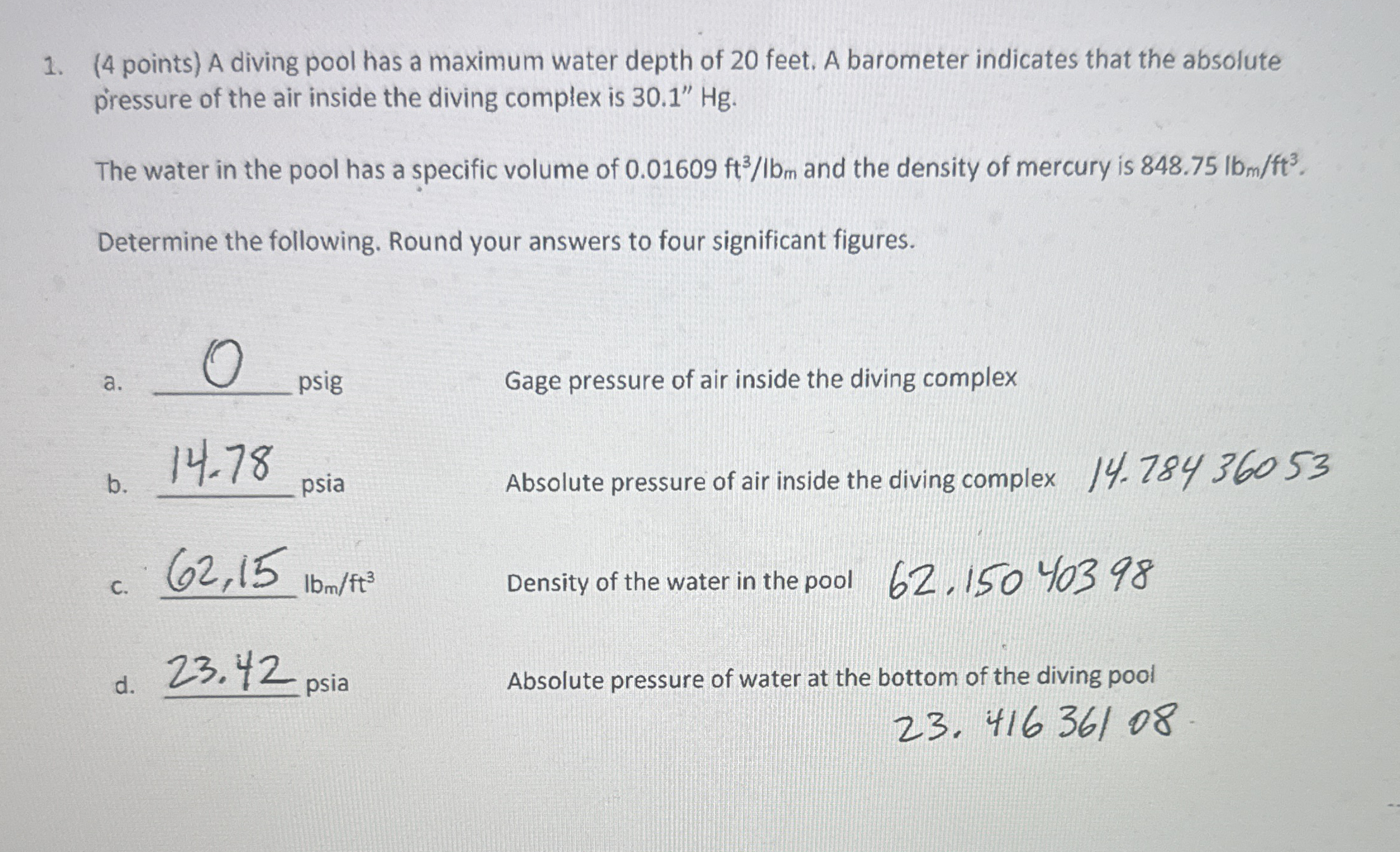 PLEASE WORK OUT AND EXPLAIN REASONING ( 4 points
