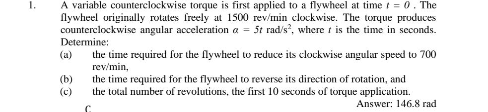 Send to expert A variable counterclockwise torque