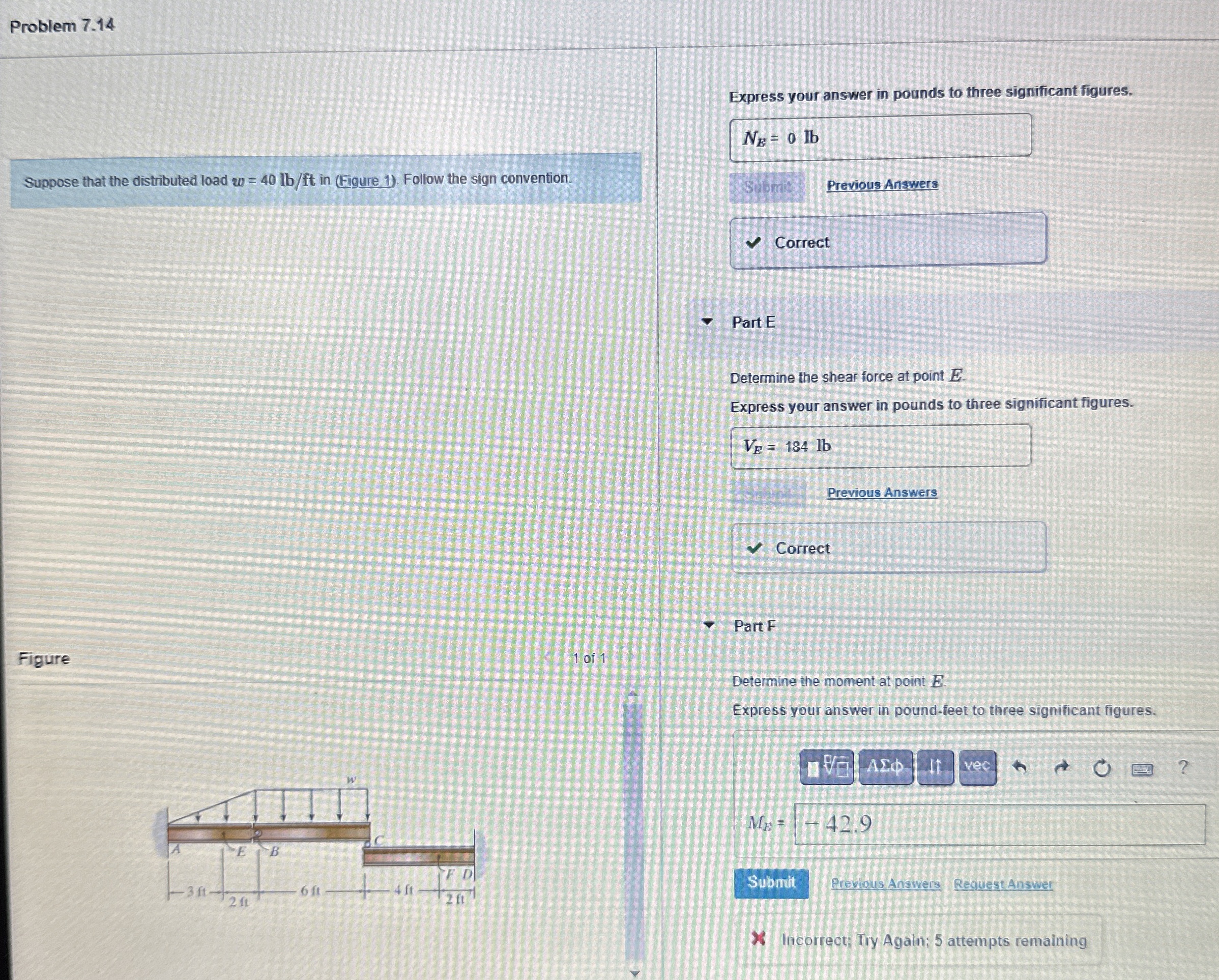 Problem 7 . 1 4 Suppose that the distributed load
