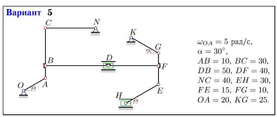 A flat multi - link mechanism with one degree of