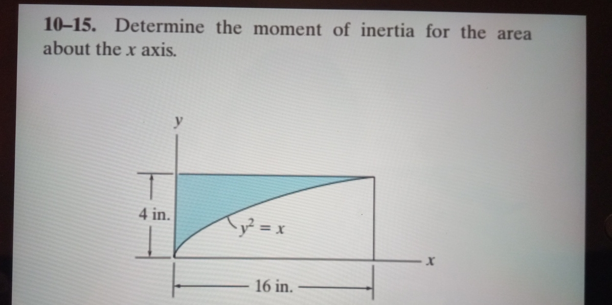 1 0 - 1 5 . Determine the moment of inertia for