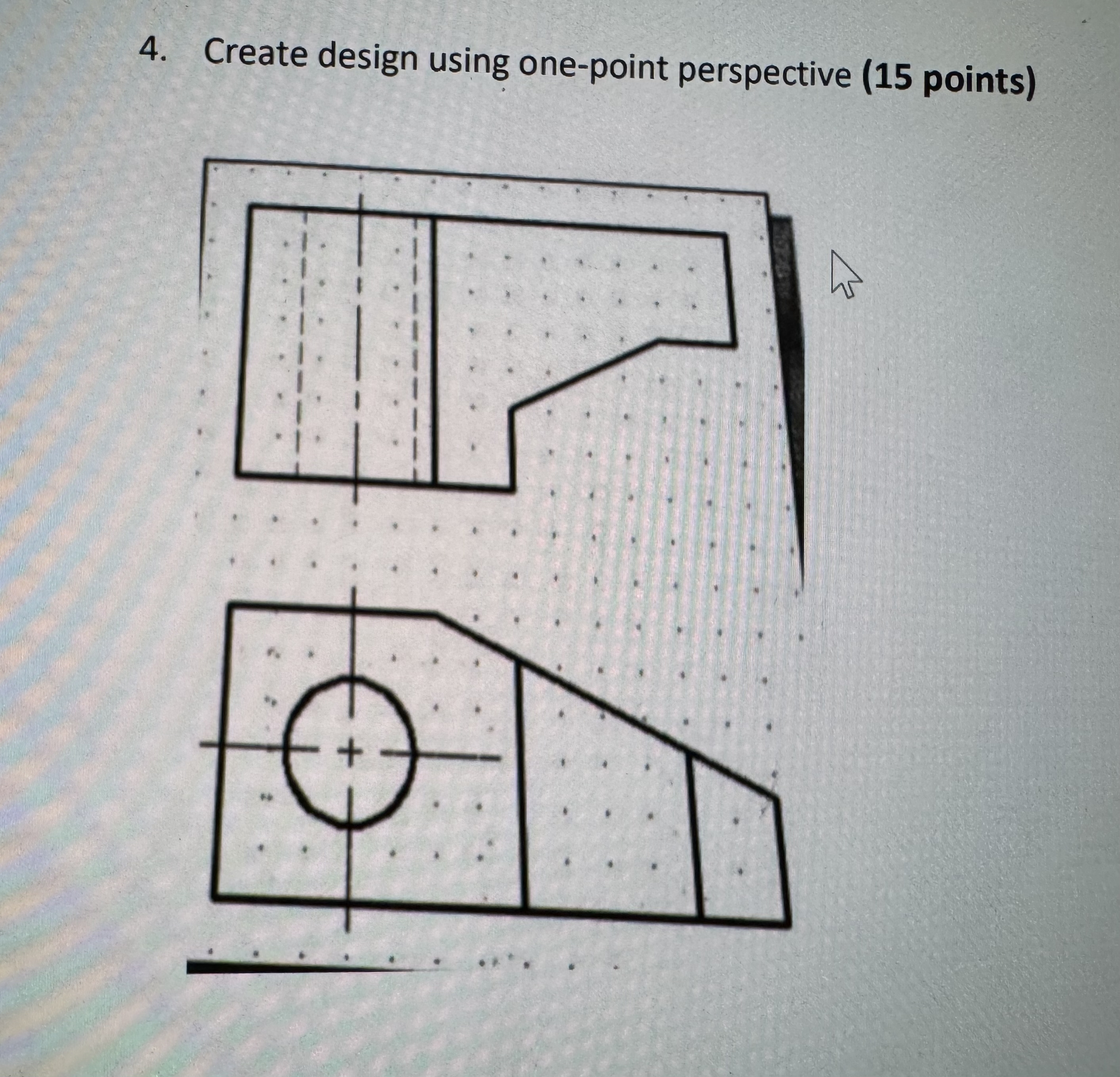 Create design using one - point perspective ( 1 5
