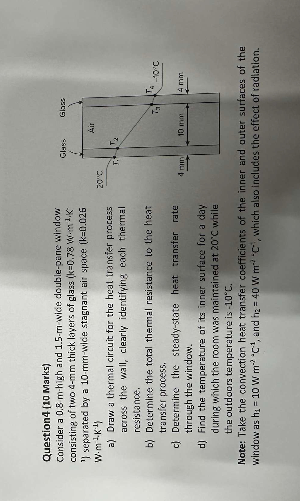 Question 4 ( 1 0 Marks ) Consider a 0 . 8 - m -