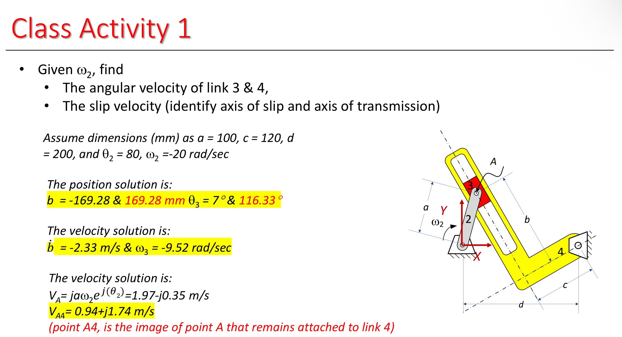 Class Activity 1 Given 2 , find The angular