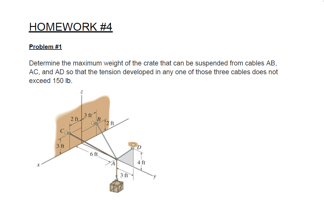 Determine the maximum weight of the crate that