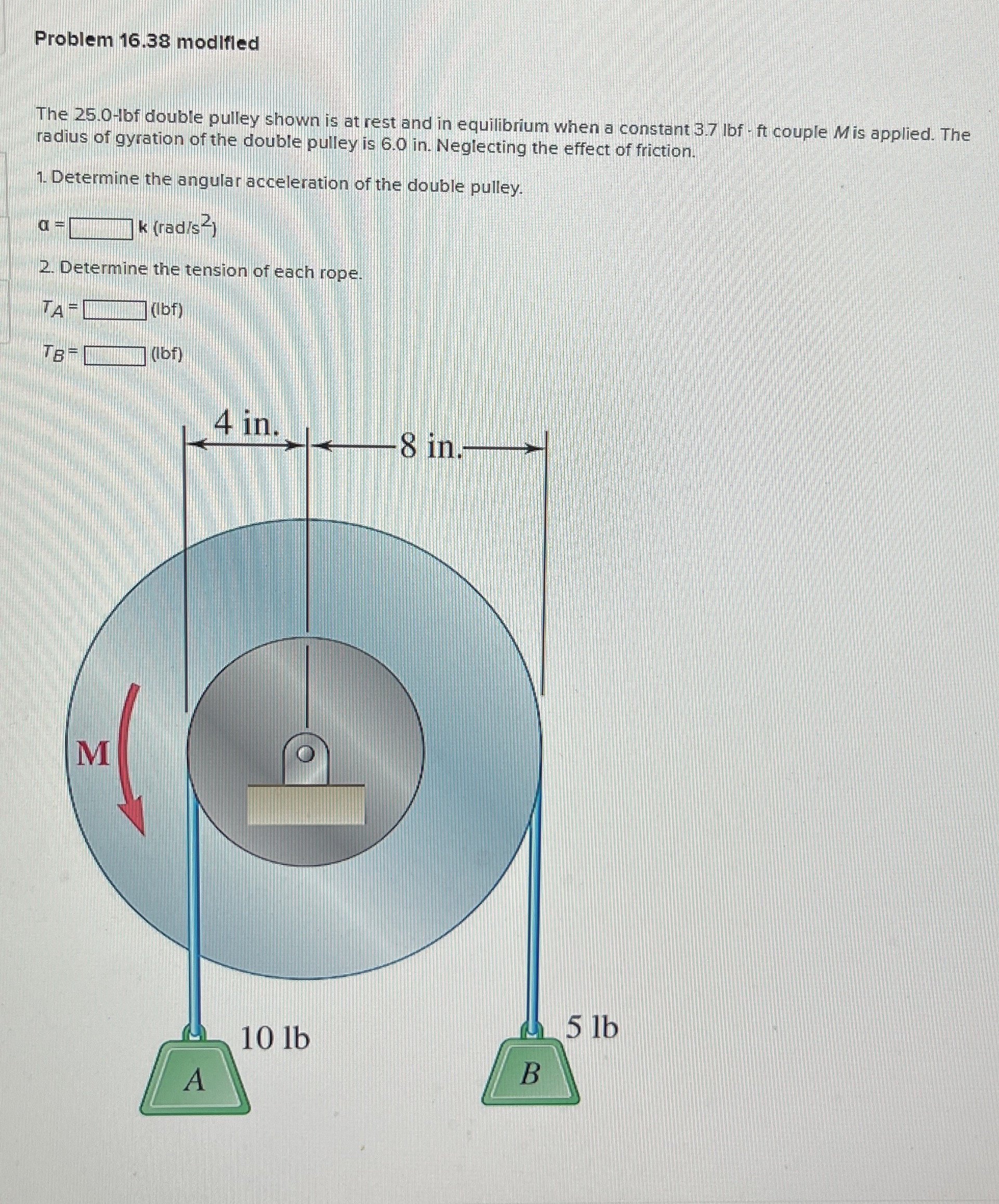 Problem 1 6 . 3 8 modifled The 2 5 . 0 - 1 bf