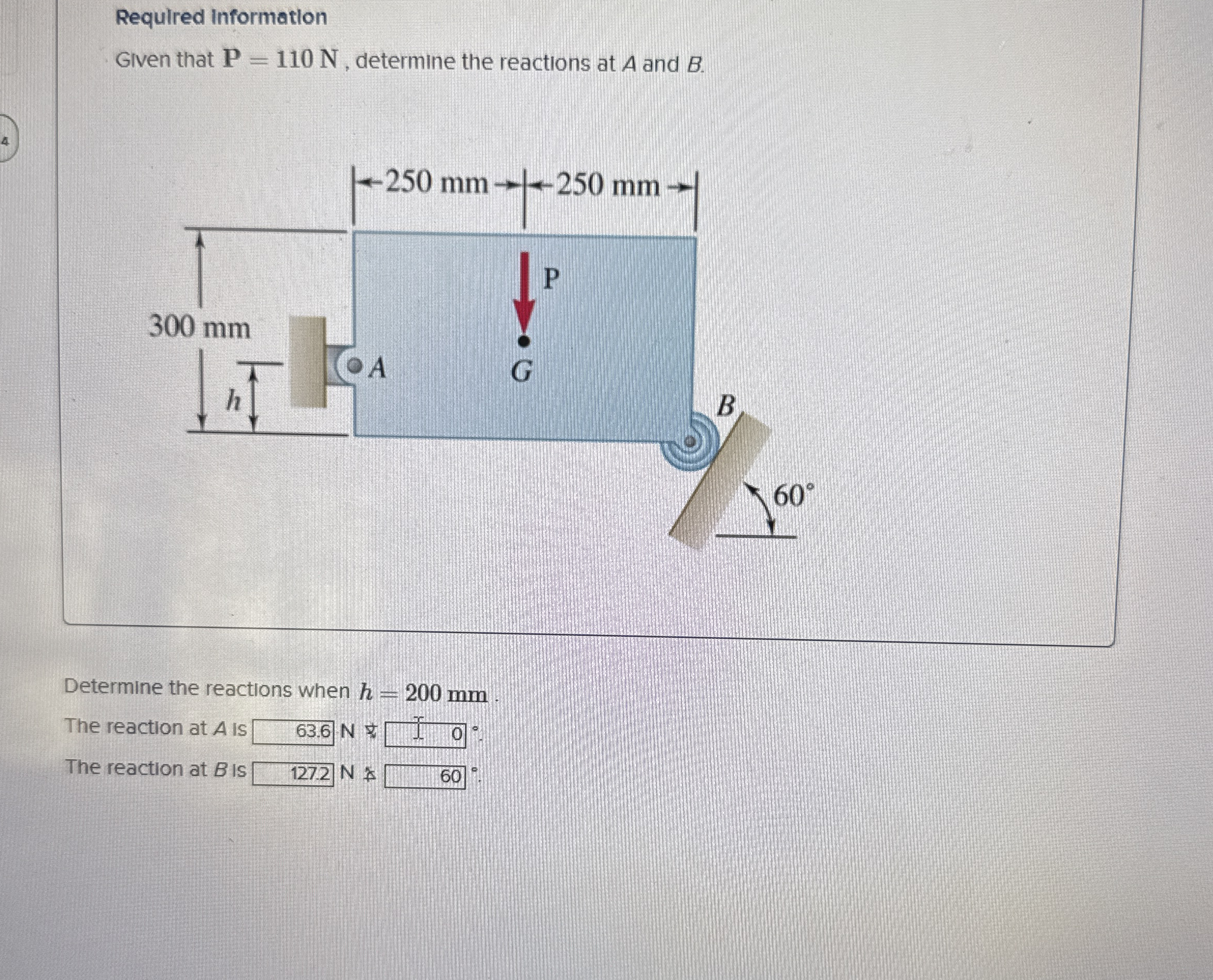 Required Information Given that P = 1 1 0 N ,