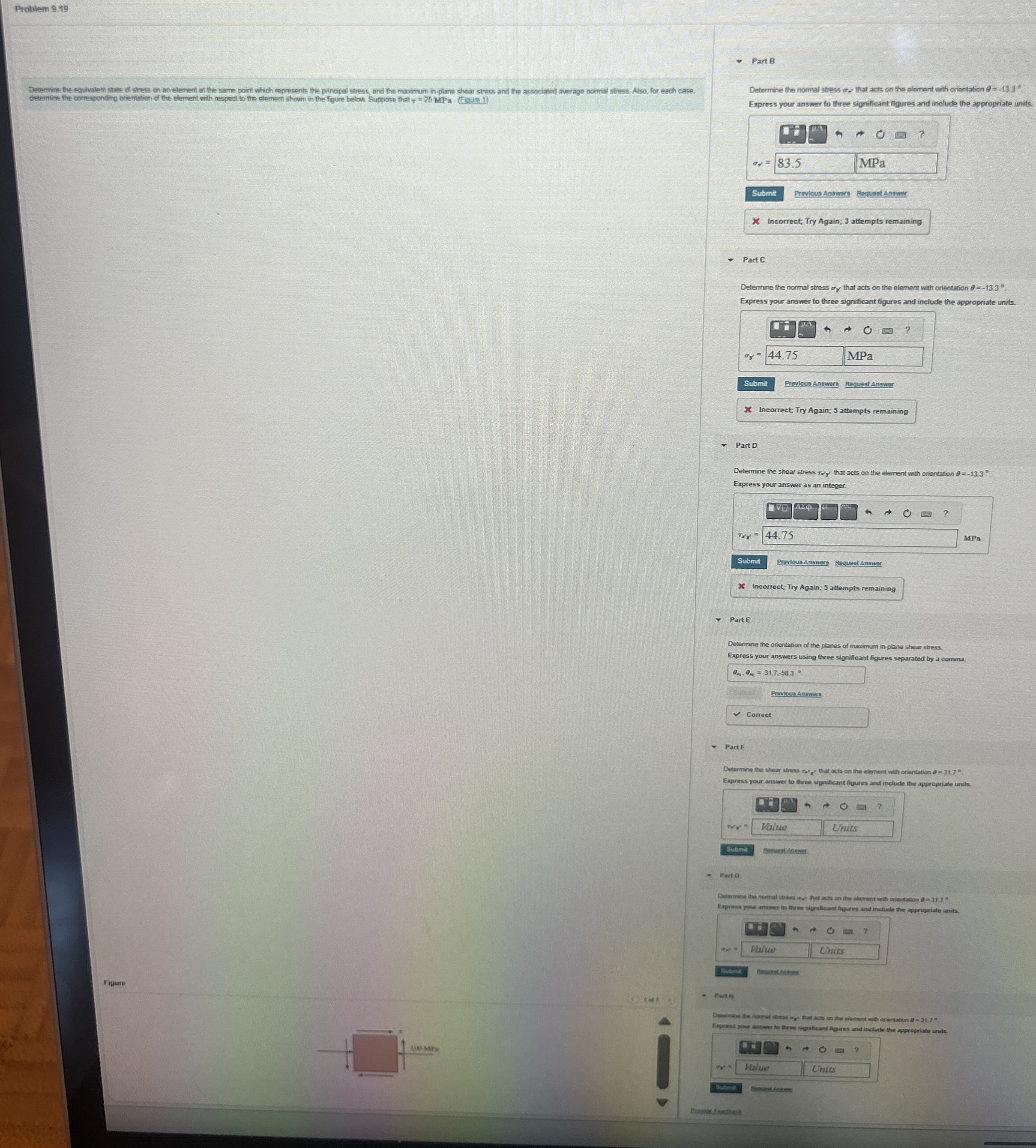 Problem 9 . 1 9 Determine the equivalent state of