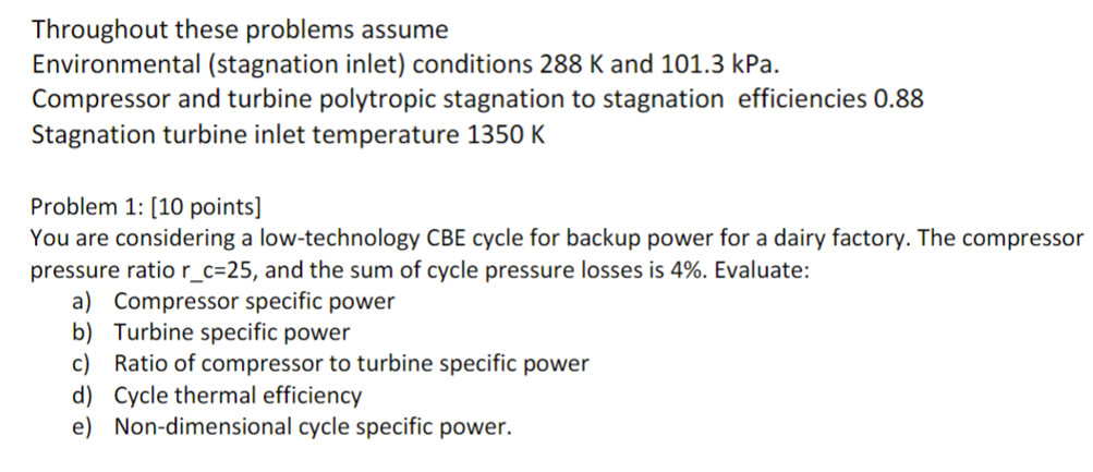 Throughout these problems assume Environmental (