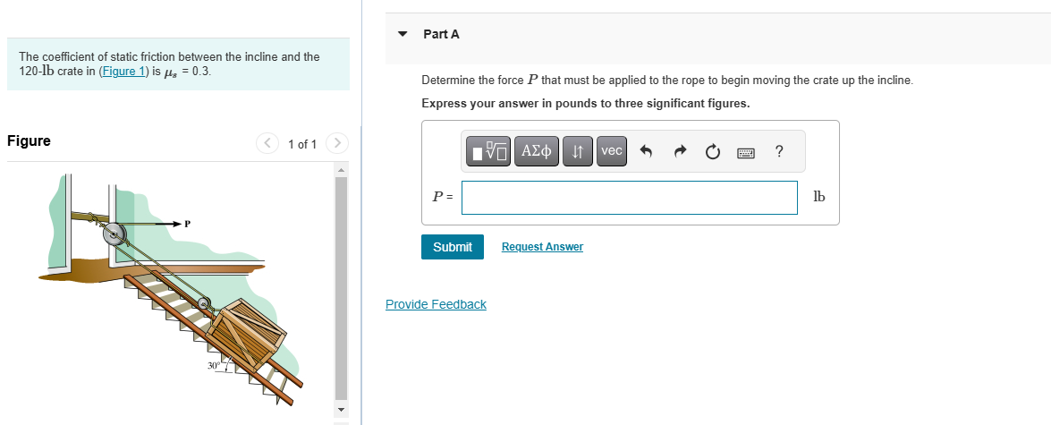 The coefficient of static friction between the