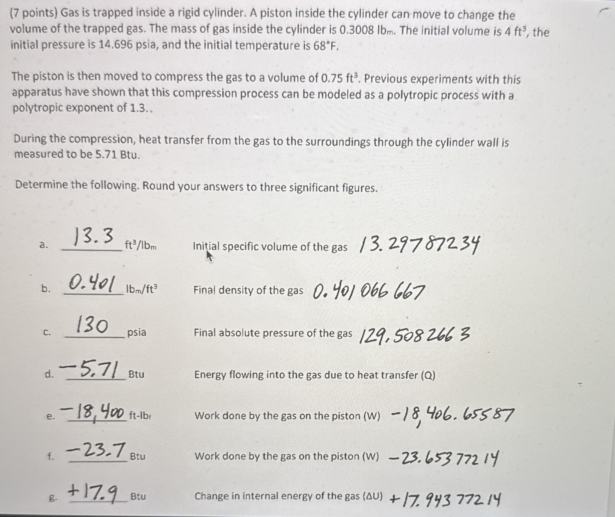 PLEASE WORK AND EXPLAIN REASONING FOR PARTS D - G