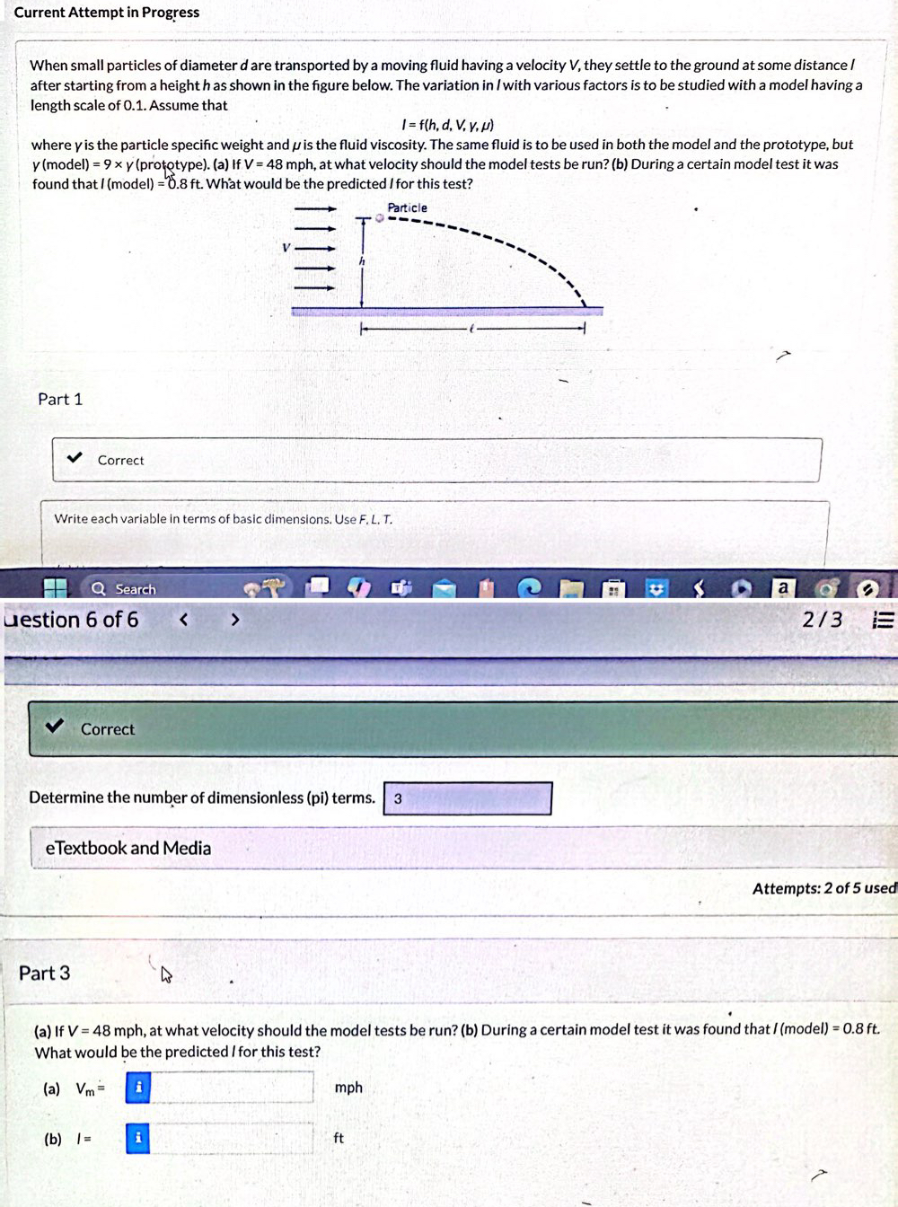 When small particles of diameter d are