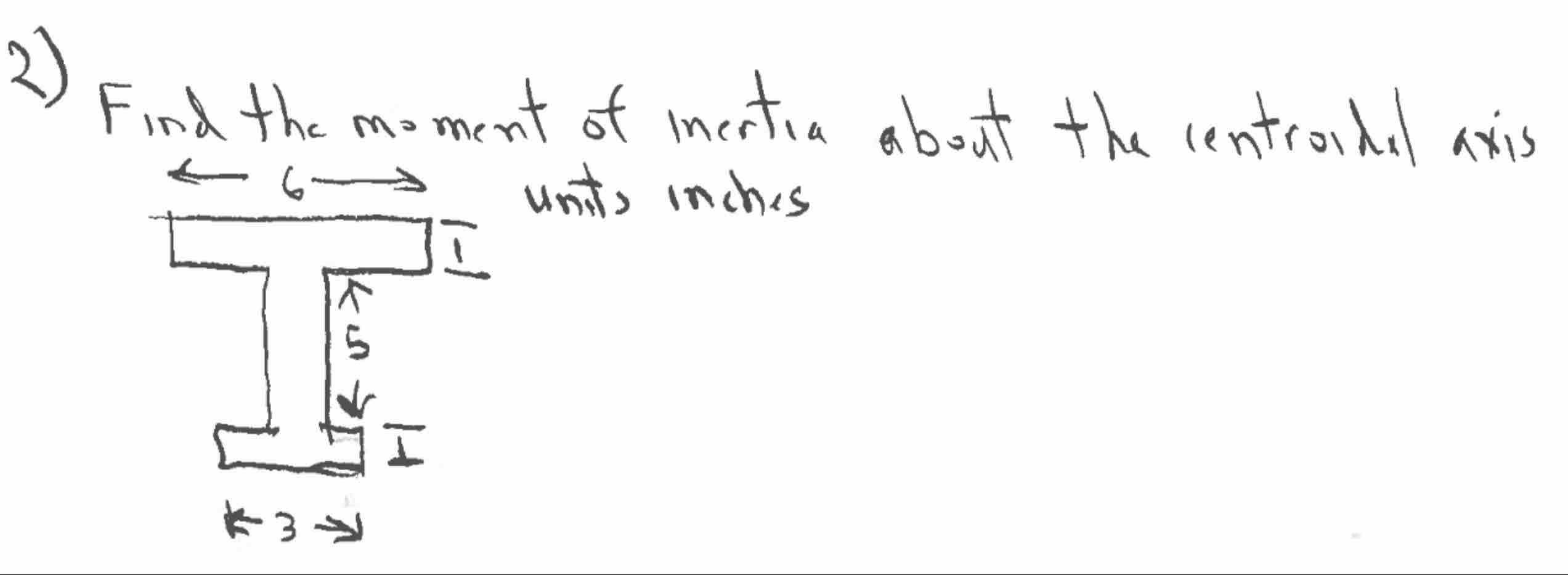 Find the moment of inertia about the centroidal