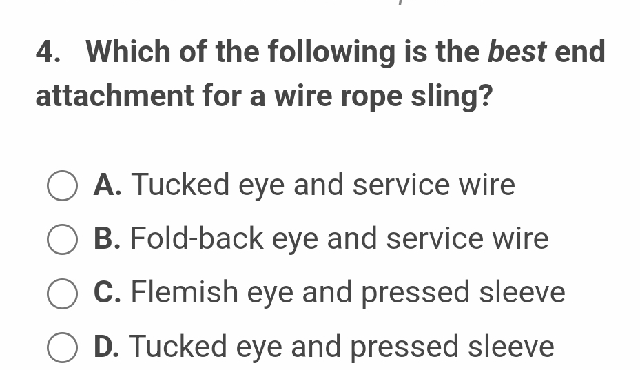 Which of the following is the best end attachment