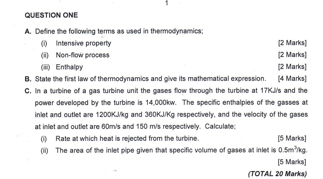 QUESTION ONE A . Define the following terms as