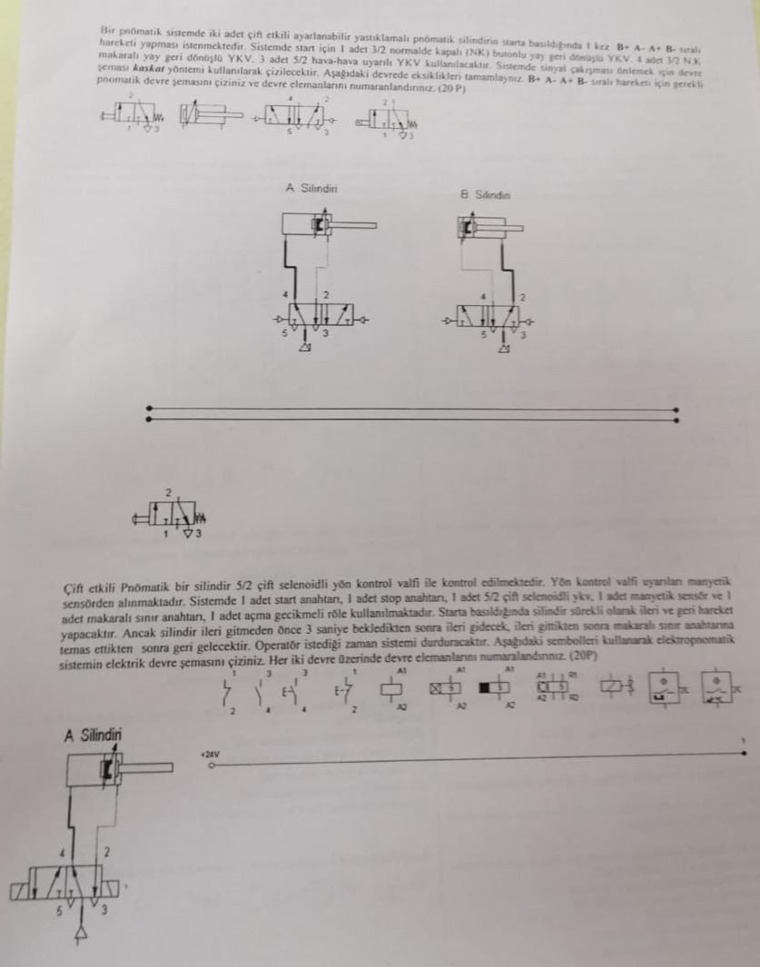 pnomatik devre semasua ciziniz ve devre