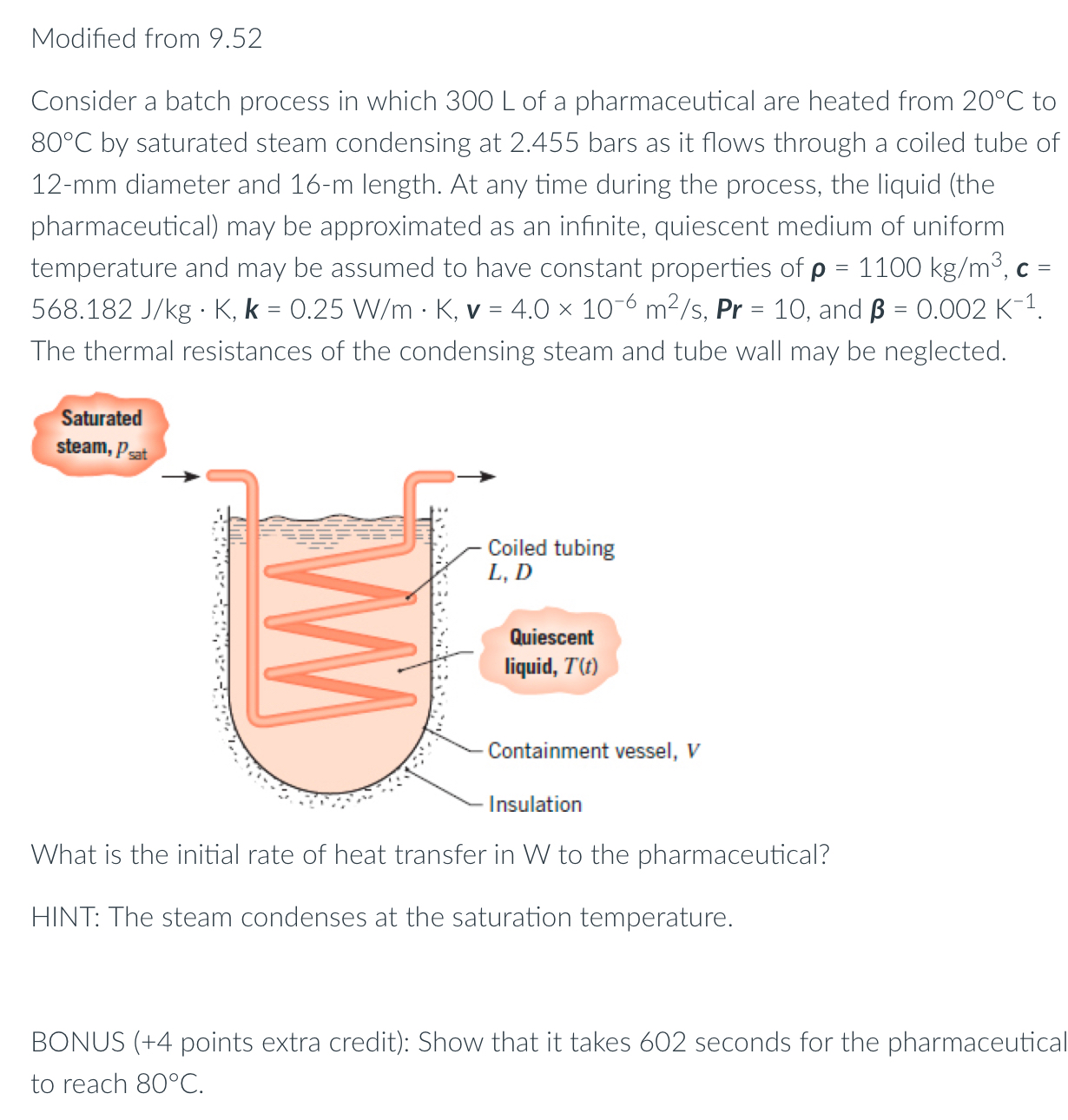 Modified from 9 . 5 2 Consider a batch process in