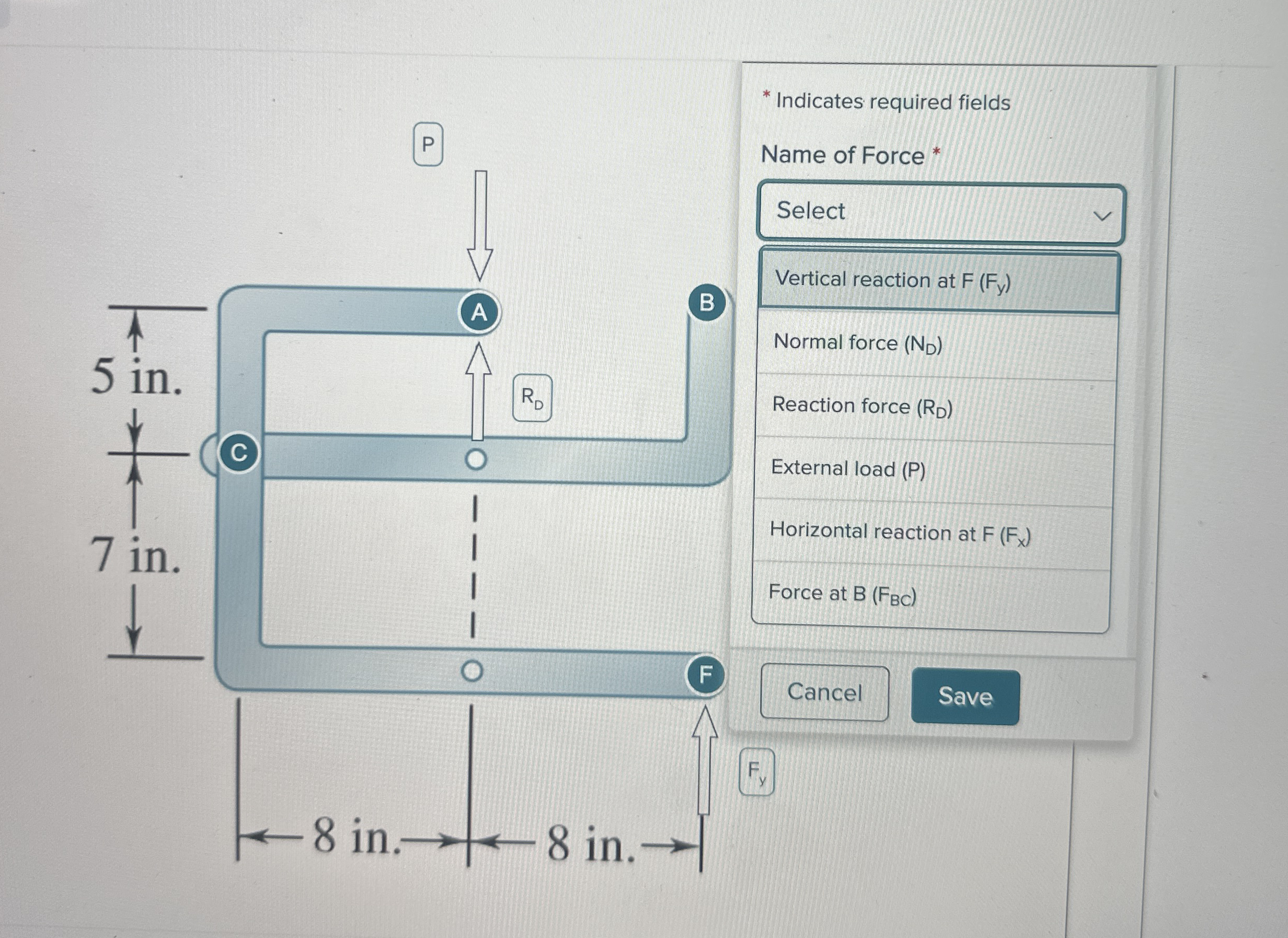 Indicates required fields Name of Force * Select