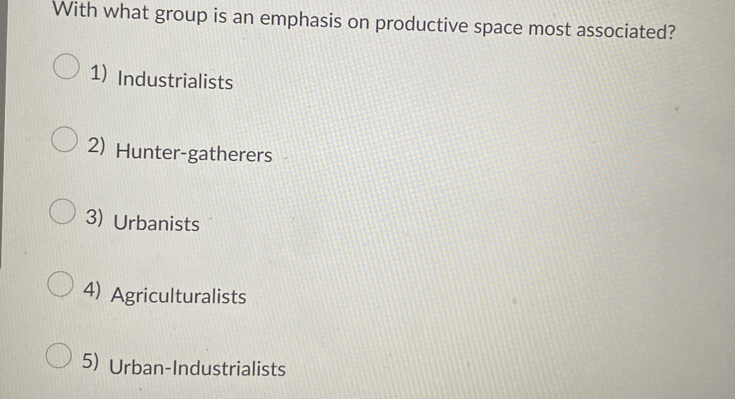 With what group is an emphasis on productive
