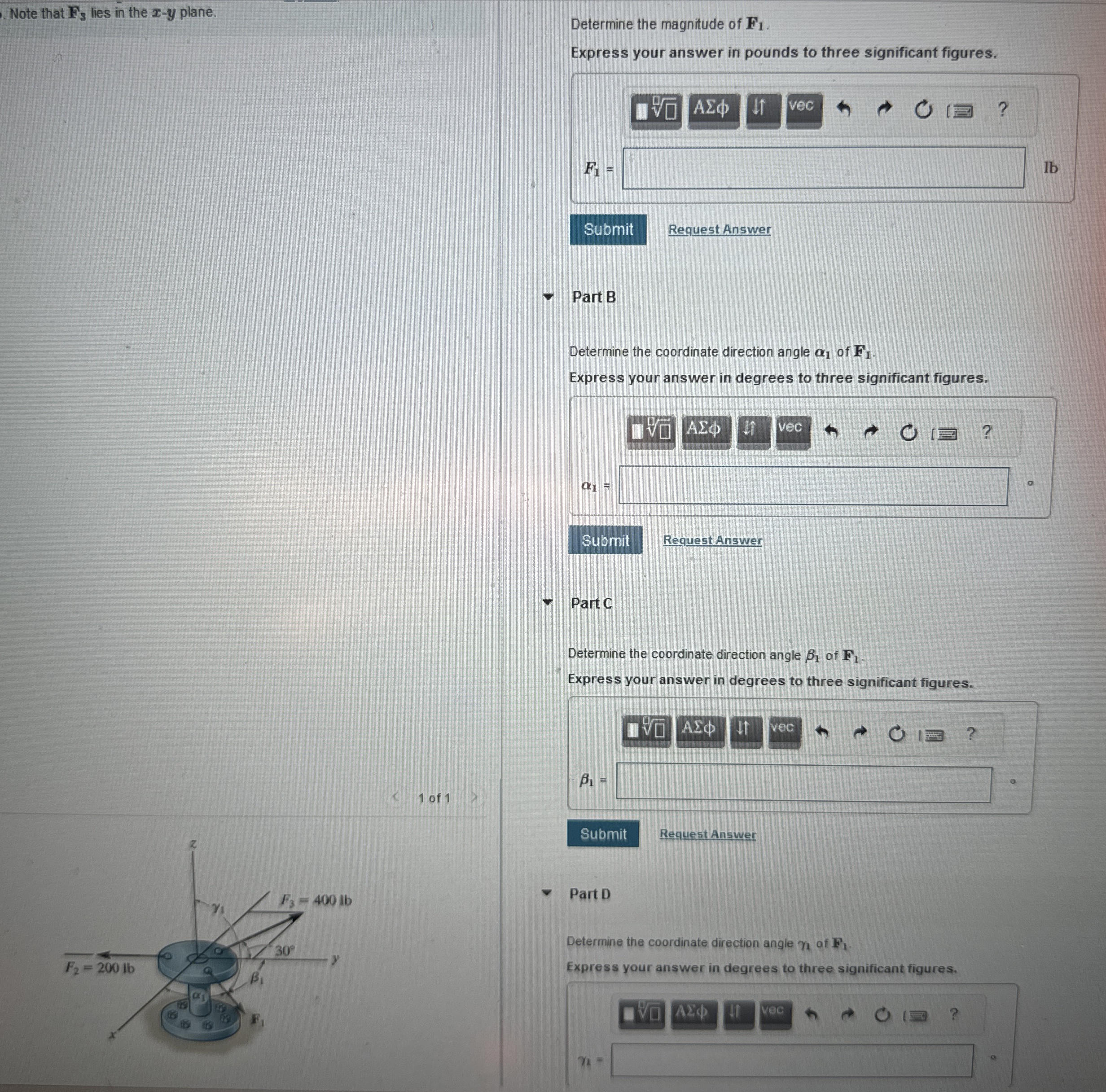 Note that F 3 lies in the x - y plane.