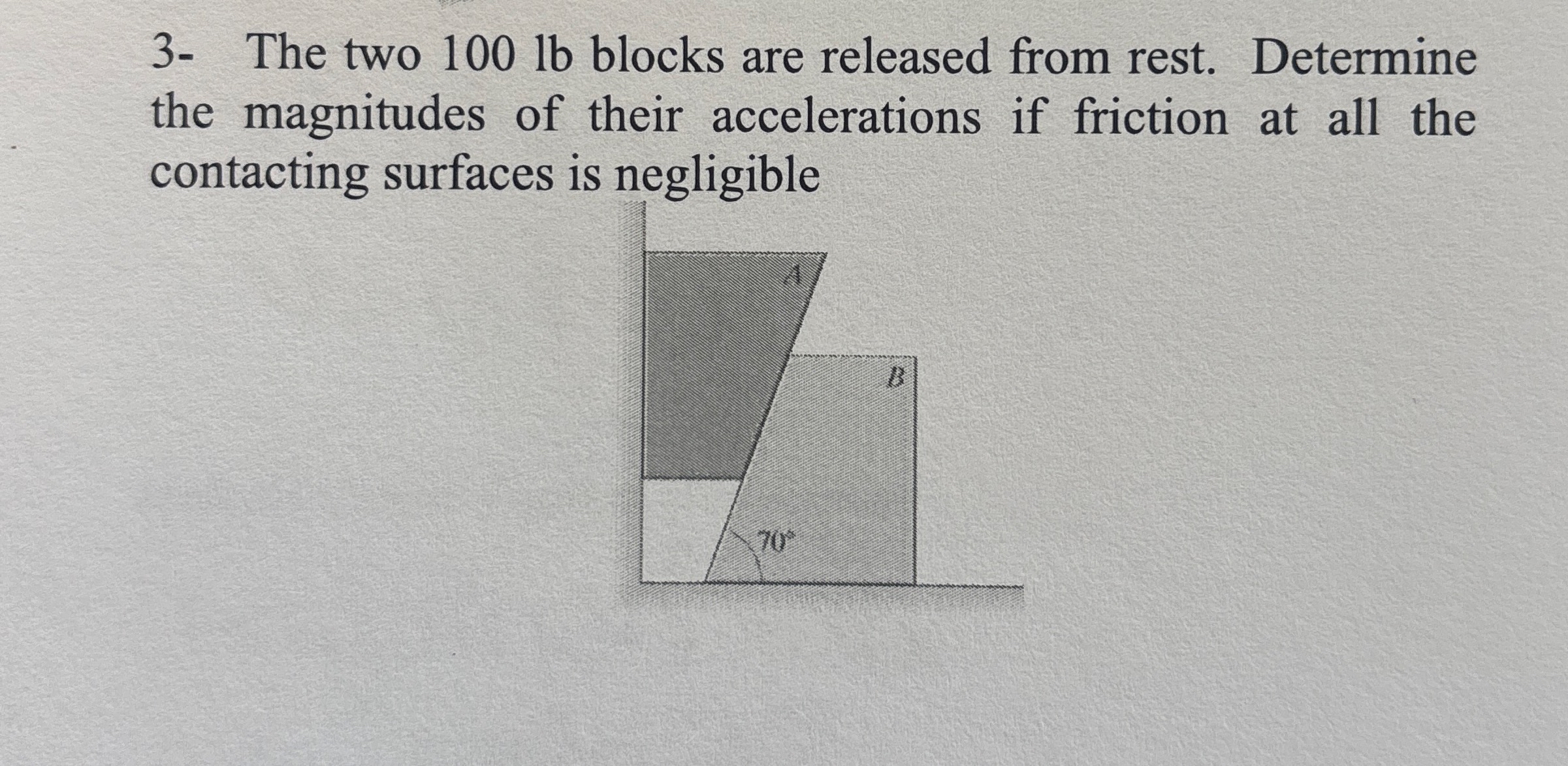 3 - The two 1 0 0 lb blocks are released from