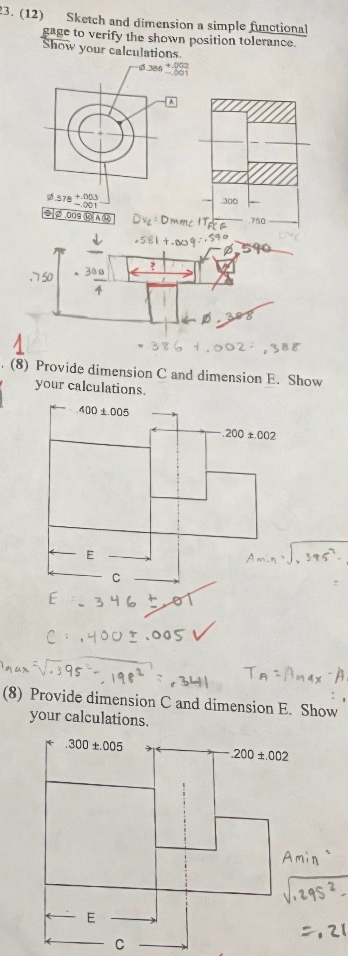 ( 1 2 ) Sketch and dimension a simple functional