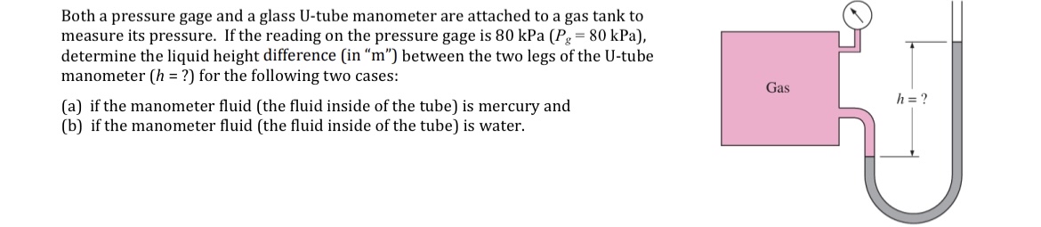 Both a pressure gage and a glass U - tube