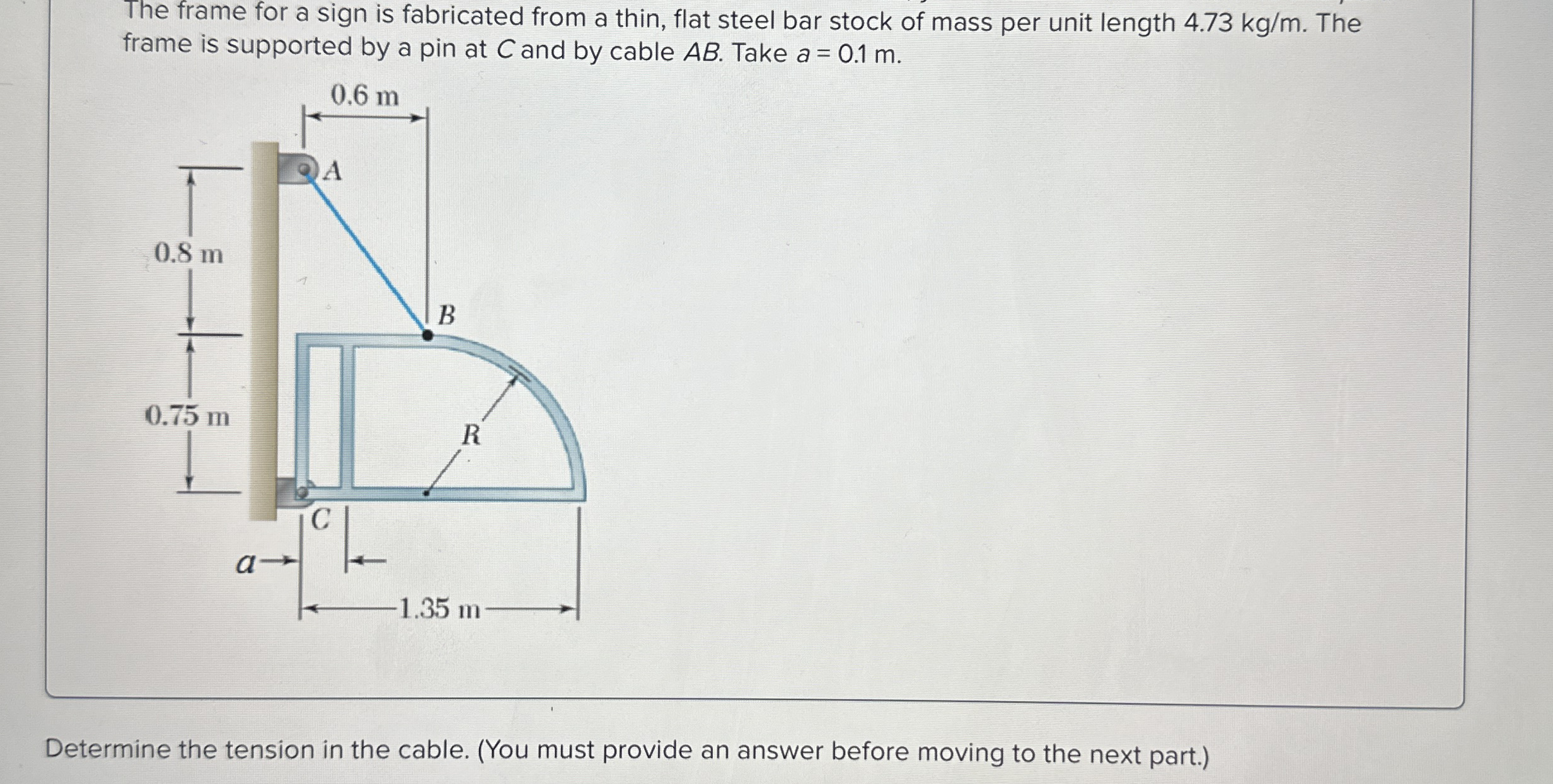 The frame for a sign is fabricated from a thin,