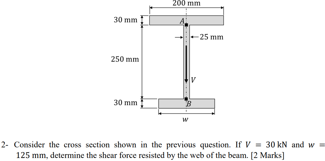 2 - Consider the cross section shown in the