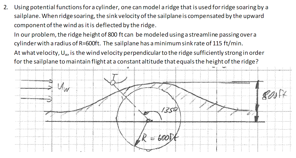 2 . Using potential functions for a cylinder, one