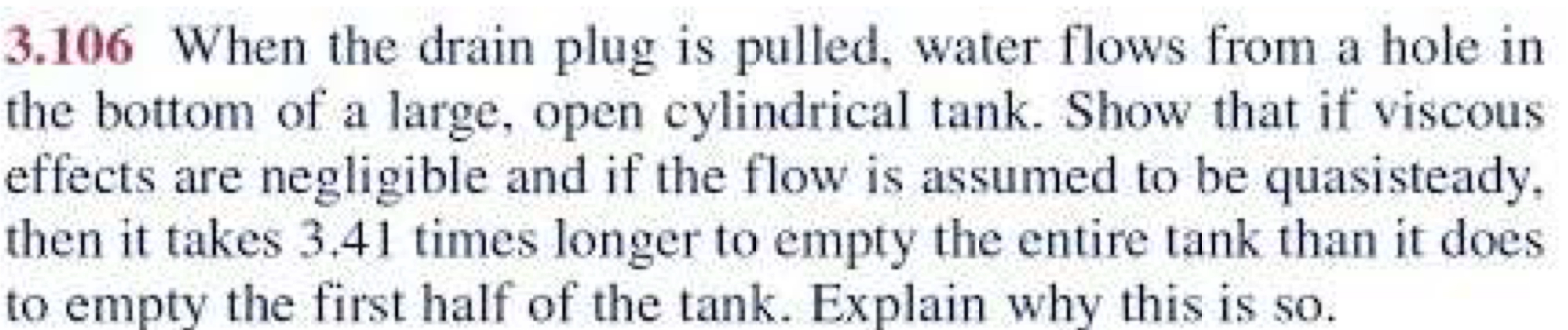 3 . 1 0 6 When the drain plug is pulled, water