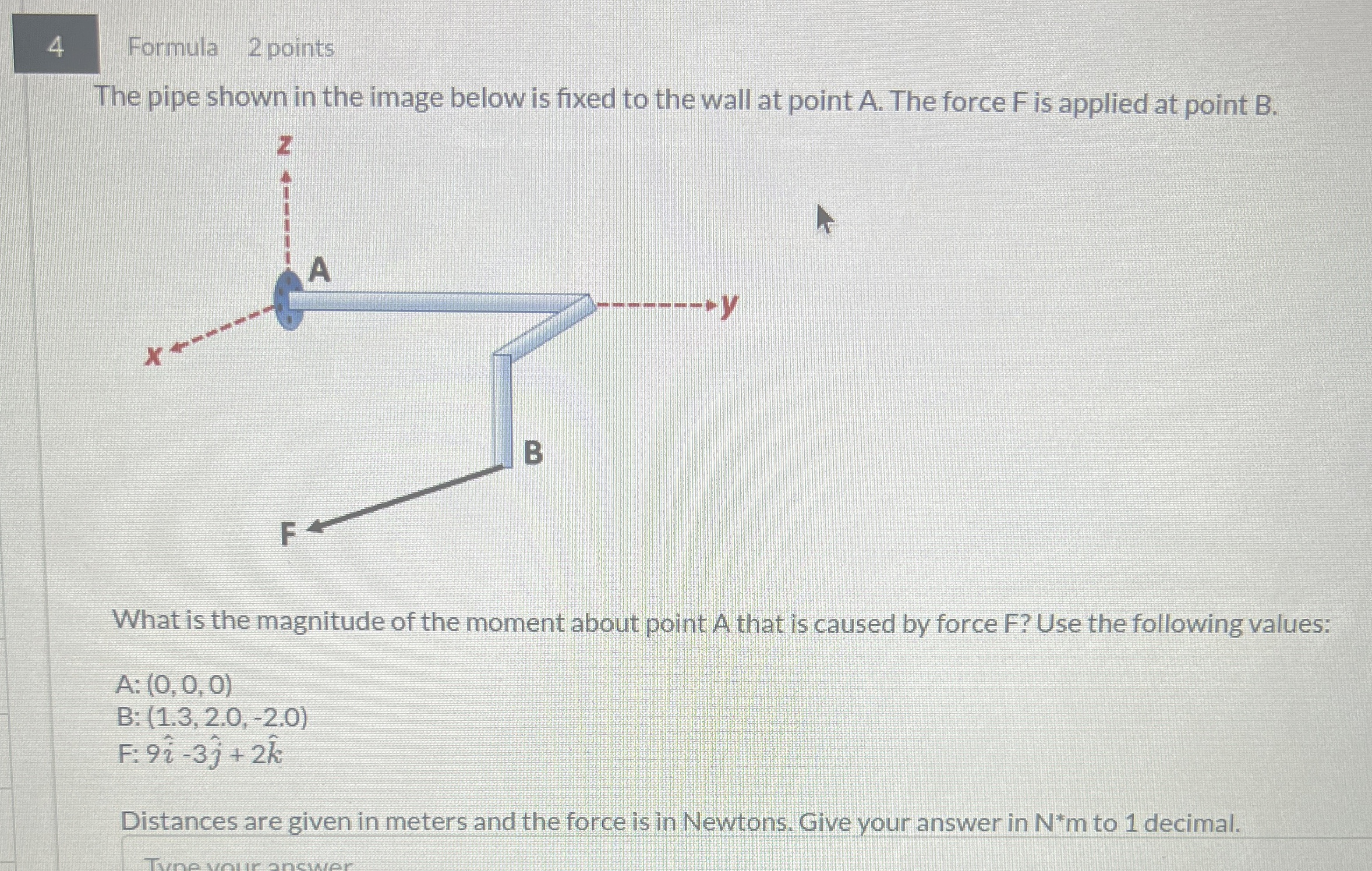  4 Formula 2 points The pipe shown in the image below