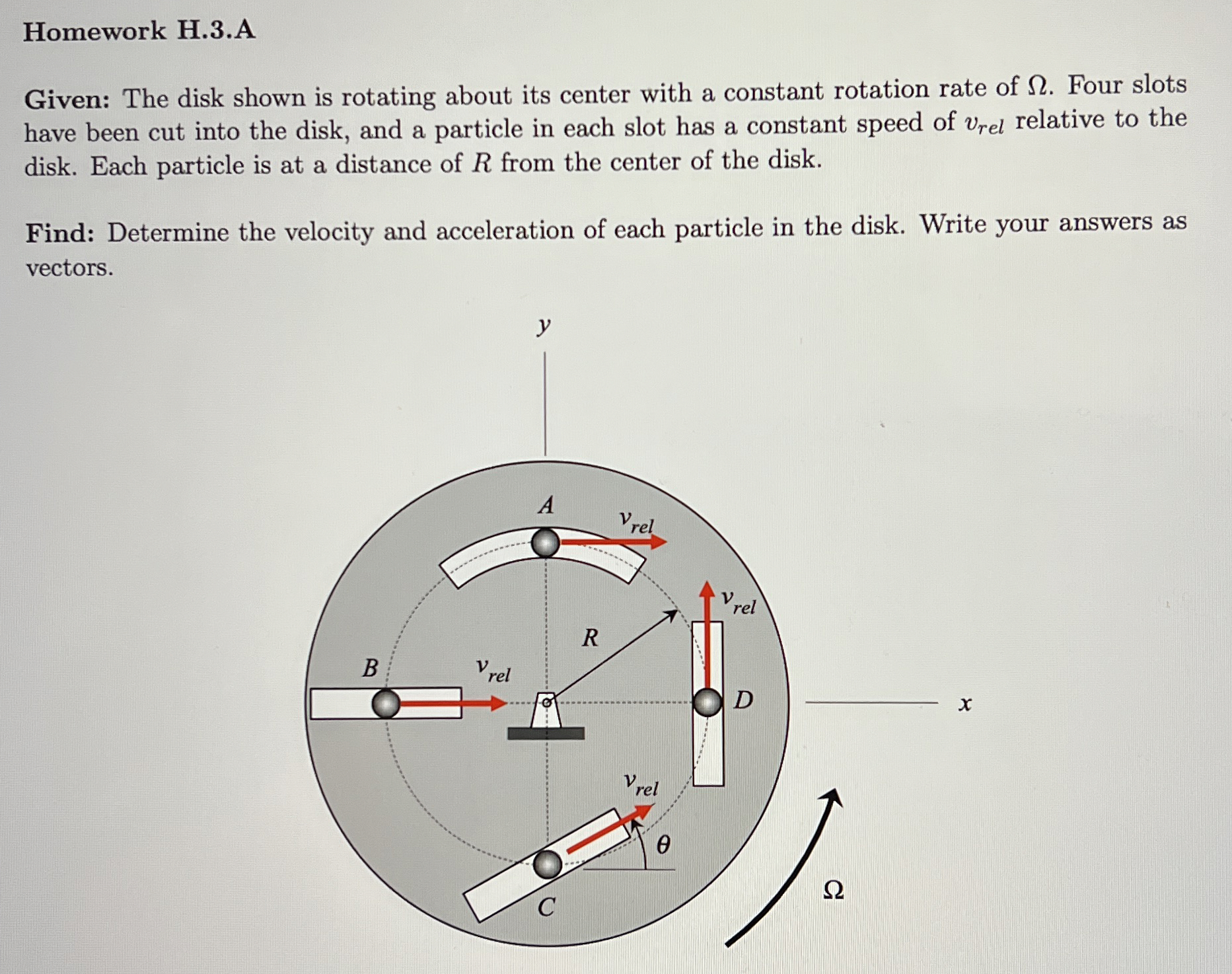 Homework H . 3 . A Given: The disk shown is