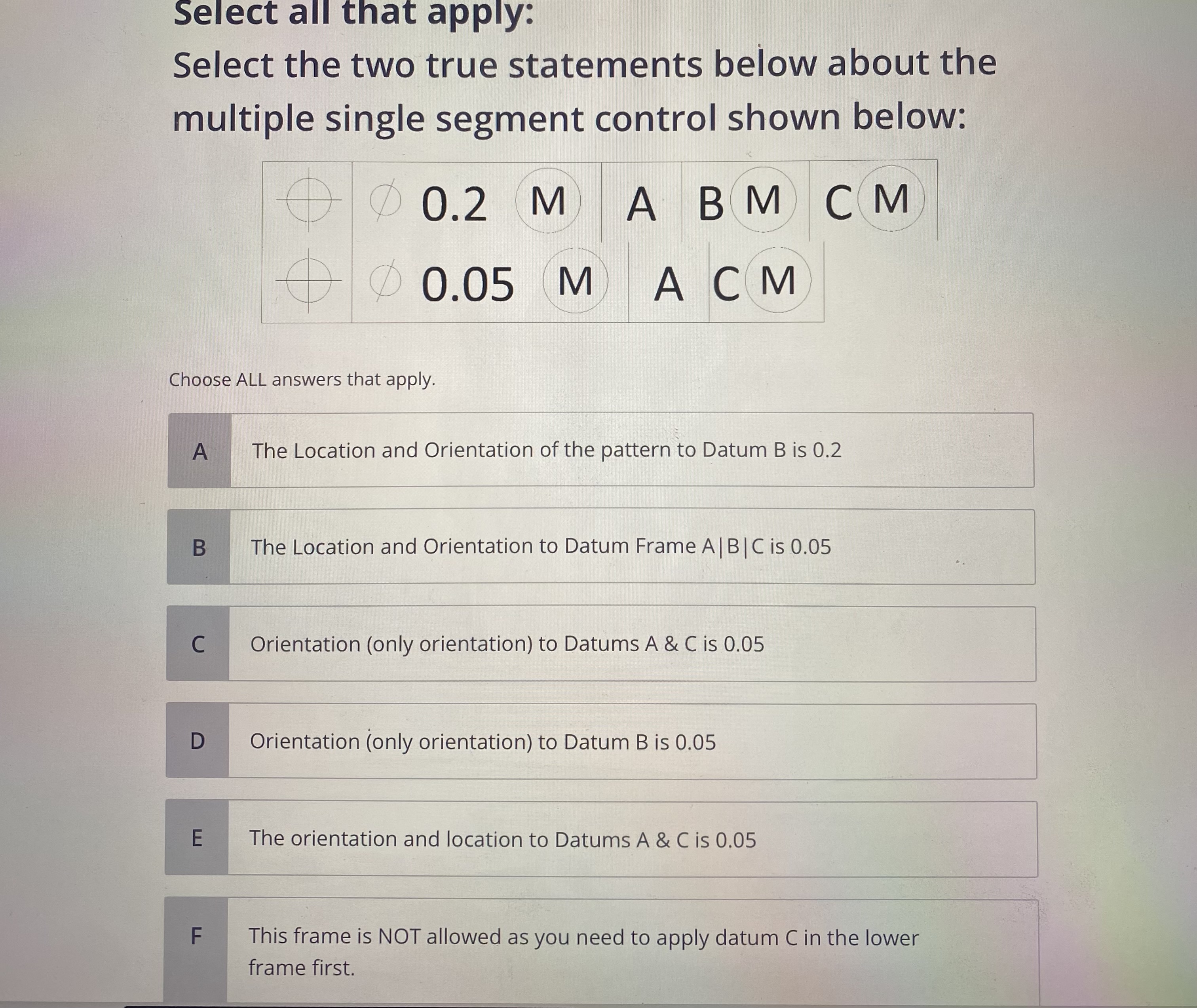 Select all that apply: Select the two true