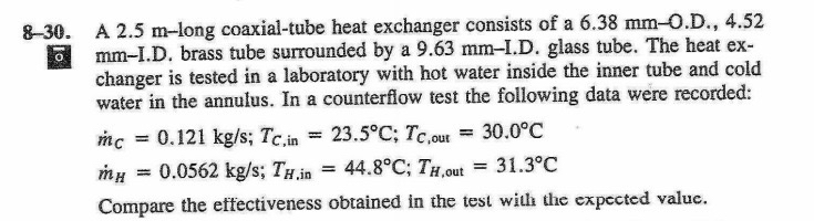 8 - 3 0 . A 2 . 5 m - long coaxial - tube heat