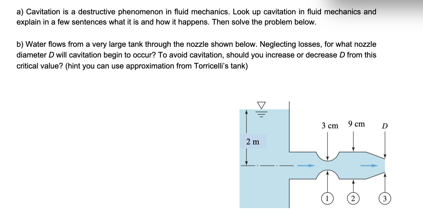 a ) Cavitation is a destructive phenomenon in
