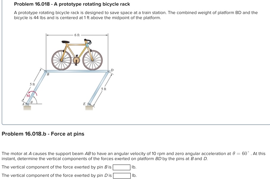 Problem 1 6 . 0 1 8 - A prototype rotating