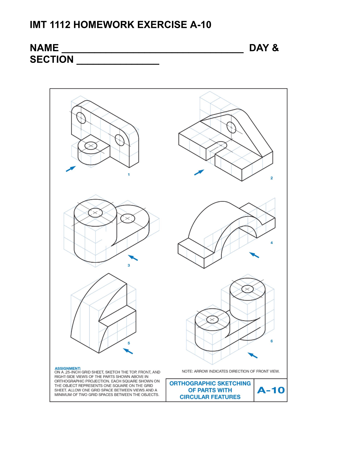 IMT 1 1 1 2 HOMEWORK EXERCISE A - 1 0 NAME DAY &