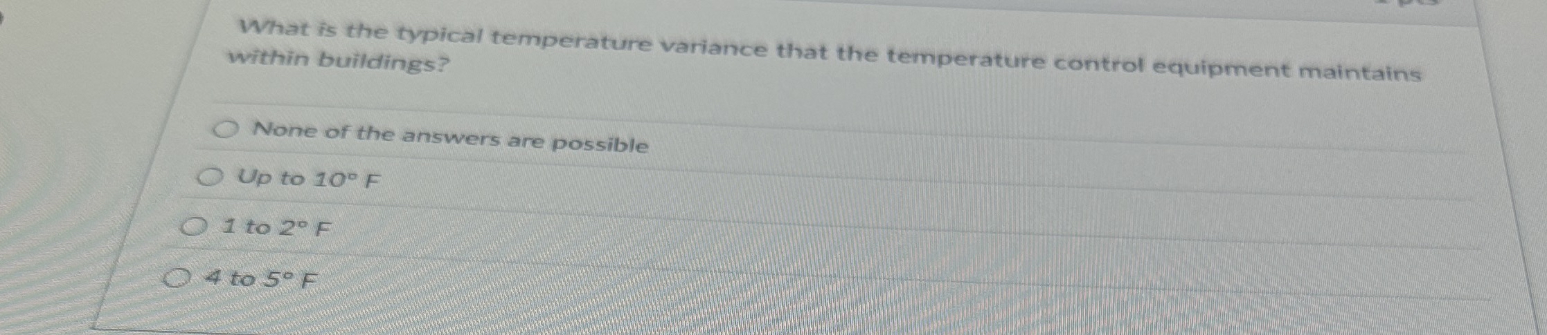 What is the typical temperature variance that the
