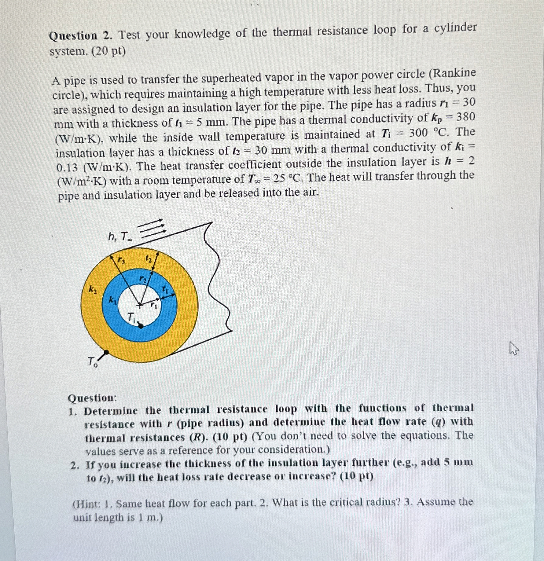 Question 2 . Test your knowledge of the thermal