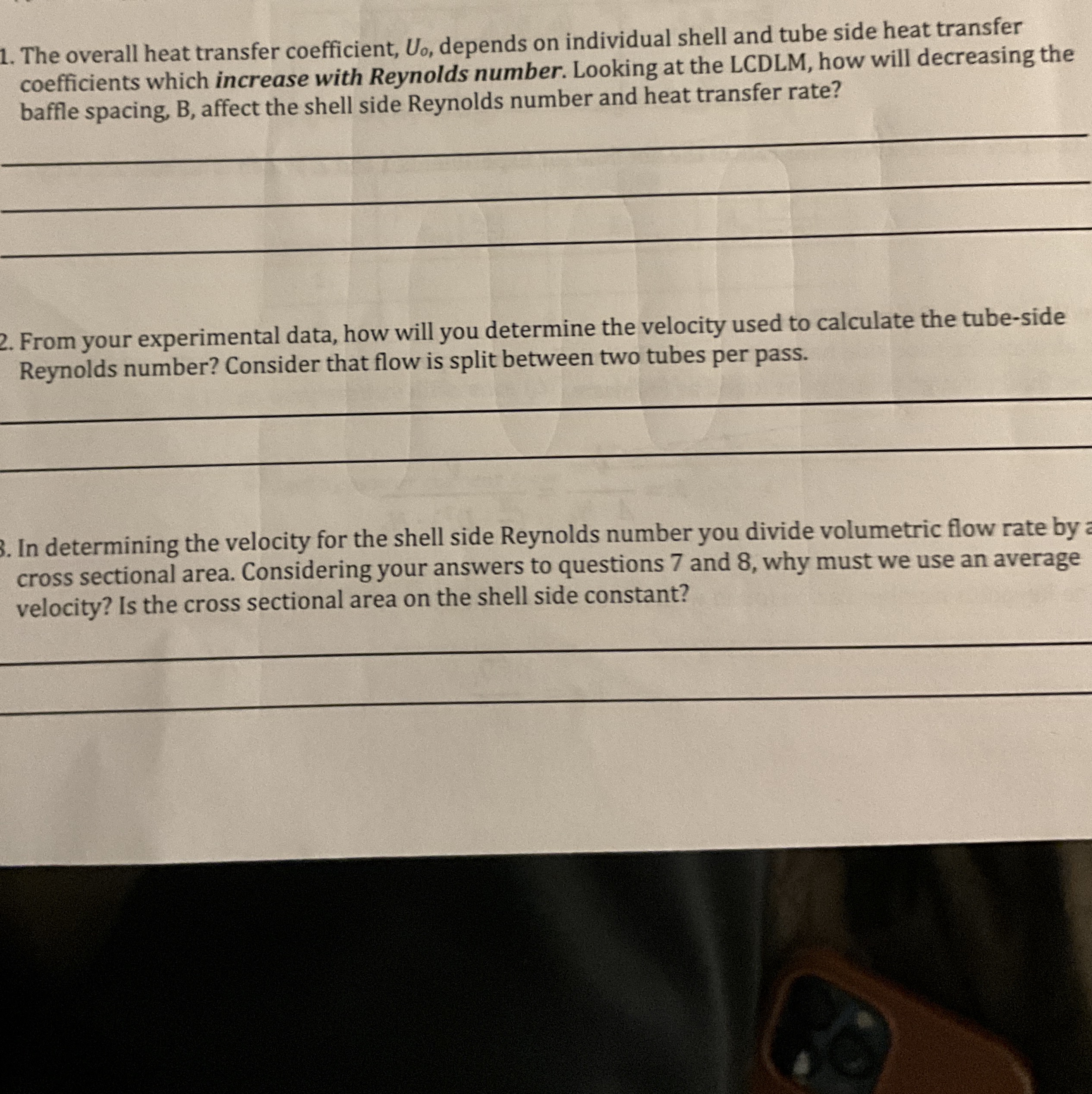 The overall heat transfer coefficient, U 0 ,