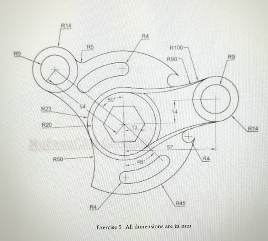 Exercise 5 All dimensions are in mm . can someone
