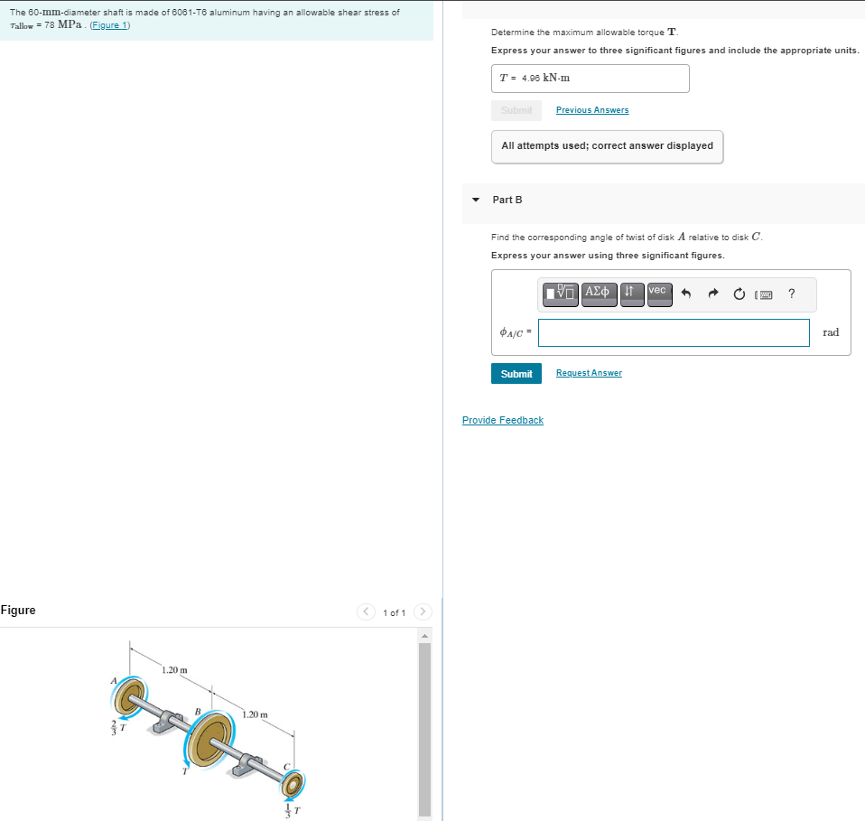 The 6 0 - mm - diameter shaft is made of 6 0 6 1